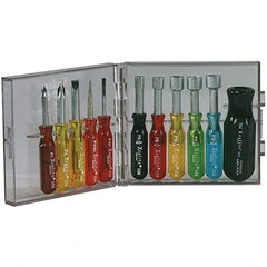 Xcelite - Screwdriver Sets Screwdriver Types Included: Nut Drivers; Phillips; Slotted Number of Pieces: 11 - Caliber Tooling