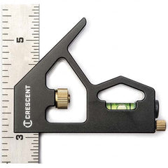 Lufkin - Squares; Blade Length (Inch): 6 ; Base Length (Inch): 3 ; Bevel Edge: No ; Graduation (Inch): 1/32 ; Base Width (Inch): 3 ; Blade Width (Inch): 3-3/8 - Exact Industrial Supply