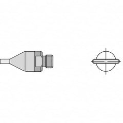 Weller - Soldering Iron Tips; Type: Flat Nozzle ; For Use With: HAP1; HAP200; WXHAP200 - Exact Industrial Supply