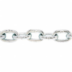 Campbell - Welded Chain; Chain Grade: 30 ; Trade Size: 3/8 ; Load Capacity (Lb.): 2,650 ; Finish/Coating: Zinc Plated ; Type: Proofcoil ; Length (Feet): 20 - Exact Industrial Supply