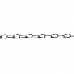 Campbell - Weldless Chain; Type: Double Loop Chain ; Load Capacity (Lb.): 90 ; Trade Size: #1, #2, #3 ; Chain Diameter (Decimal Inch): 0.8000 ; Finish/Coating: Polycoated ; PSC Code: 4010 - Exact Industrial Supply