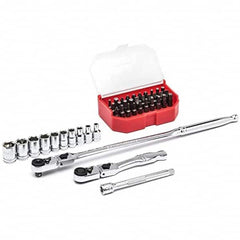 GearWrench - Screwdriver Bit Sets Type: Bit & Socket Set Drive Size: 1/4 (Inch) - Caliber Tooling