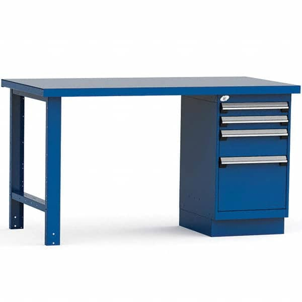 Rousseau Metal - Stationary Work Benches, Tables Type: Work Bench Top Material: Painted Steel - Caliber Tooling