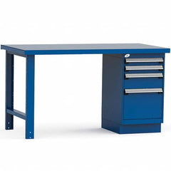 Rousseau Metal - Stationary Work Benches, Tables Type: Work Bench Top Material: Painted Steel - Caliber Tooling