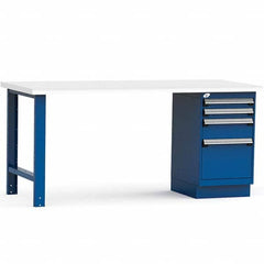 Rousseau Metal - Stationary Work Benches, Tables Type: Work Bench Top Material: Laminated Plastic - Caliber Tooling