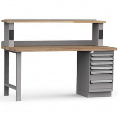 Rousseau Metal - Stationary Work Benches, Tables Type: Work Bench Top Material: Laminated Wood - Caliber Tooling