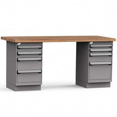 Rousseau Metal - Stationary Work Benches, Tables Type: Work Bench Top Material: Laminated Wood - Caliber Tooling