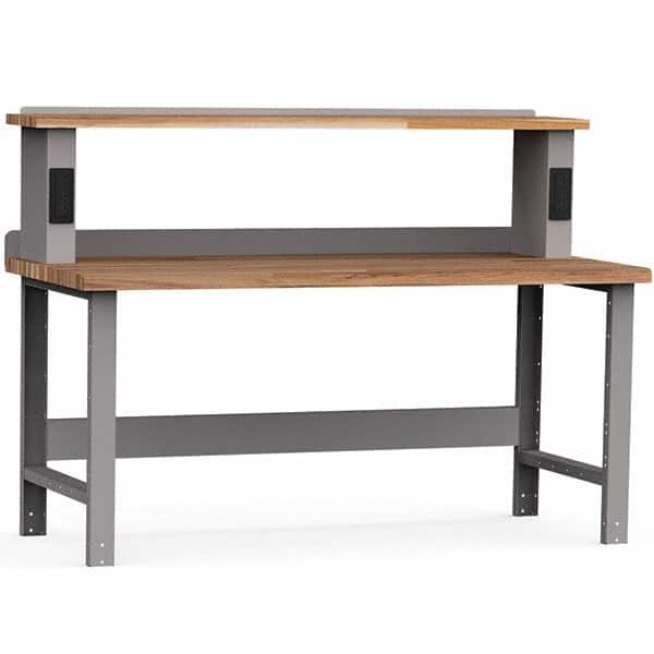 Rousseau Metal - Stationary Work Benches, Tables Type: Work Bench Top Material: Laminated Wood - Caliber Tooling