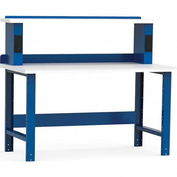 Rousseau Metal - Stationary Work Benches, Tables Type: Work Bench Top Material: Laminated Plastic - Caliber Tooling