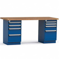 Rousseau Metal - Stationary Work Benches, Tables Type: Work Bench Top Material: Laminated Wood - Caliber Tooling