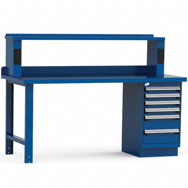 Rousseau Metal - Stationary Work Benches, Tables Type: Work Bench Top Material: Painted Steel - Caliber Tooling