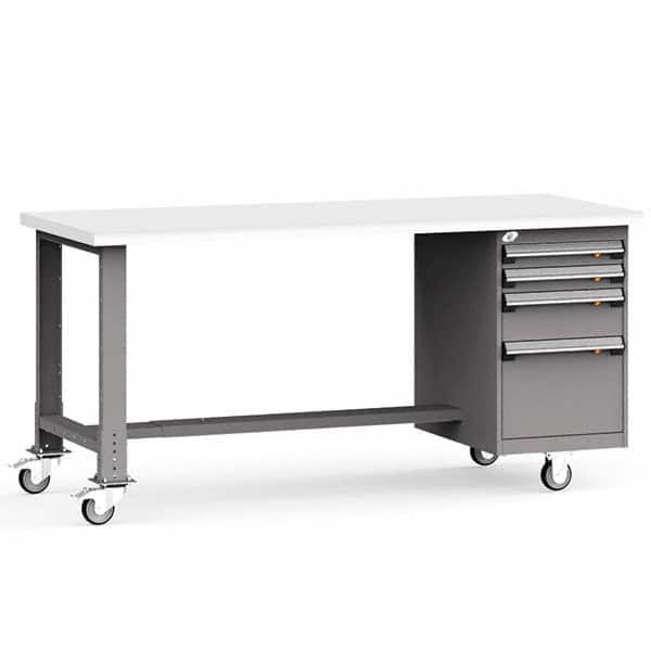 Rousseau Metal - Mobile Work Benches Type: Mobile Workbench Length: 60 (Inch) - Caliber Tooling