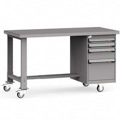 Rousseau Metal - Mobile Work Benches Type: Mobile Workbench Length: 60 (Inch) - Caliber Tooling