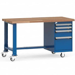 Rousseau Metal - Mobile Work Benches Type: Mobile Workbench Length: 60 (Inch) - Caliber Tooling