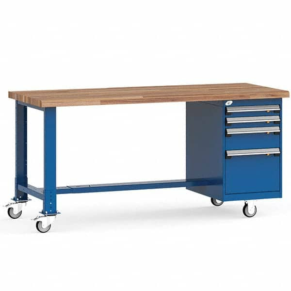 Rousseau Metal - Mobile Work Benches Type: Mobile Workbench Length: 72 (Inch) - Caliber Tooling