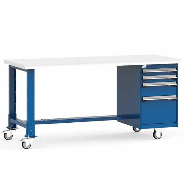 Rousseau Metal - Mobile Work Benches Type: Mobile Workbench Length: 60 (Inch) - Caliber Tooling