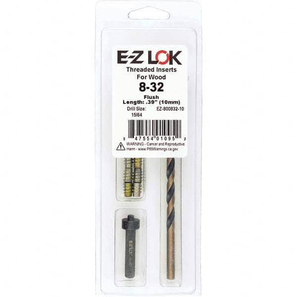 E-Z LOK - Thread Repair Kits Insert Thread Size (Inch): #8-32 Includes Drill: Yes - Caliber Tooling