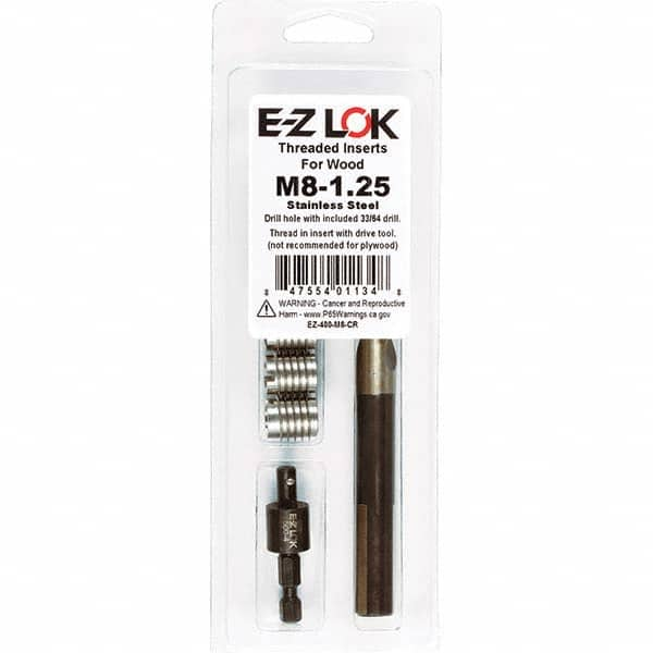 E-Z LOK - Thread Repair Kits Insert Thread Size (mm): M8x1.25 Includes Drill: Yes - Caliber Tooling