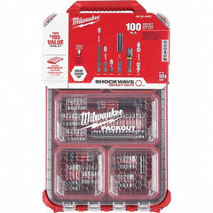 Milwaukee Tool - Power & Impact Screwdriver Bit Sets Point Type: Phillips; Slotted; Square; Torx Tool Type: Driver Bit - Caliber Tooling