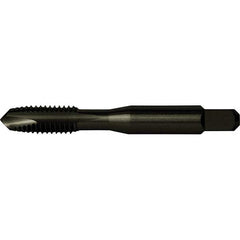 Cleveland - #10-32 UNF Class 2B 2-Flute Black Oxide Finish High Speed Steel Spiral Point Tap - Exact Industrial Supply