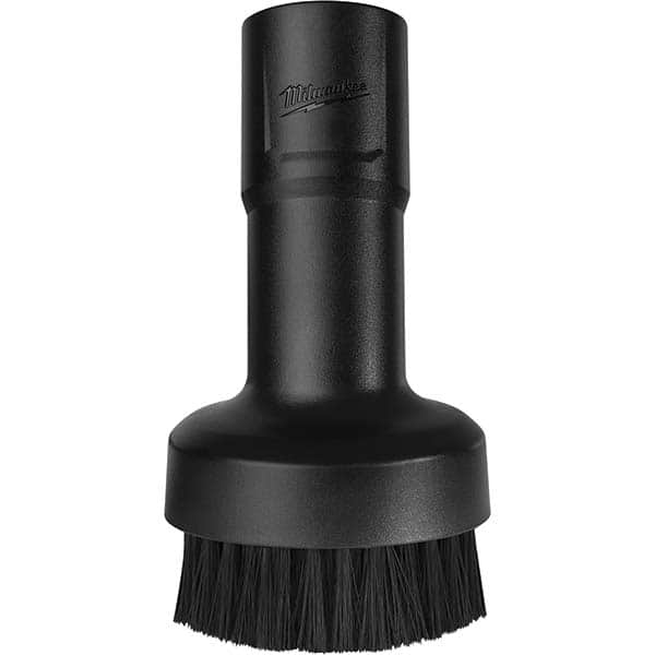 Milwaukee Tool - Vacuum Cleaner Attachments & Hose; Type: Round Brush Tool ; For Use With: 0880-20, 0882-20, 0940-20, 0960-20 & 0970-20 ; ESD Safe: No ; Hose Type: No Hose ; Fractional Size (Inch): 1-1/4 ; Color: Black - Exact Industrial Supply