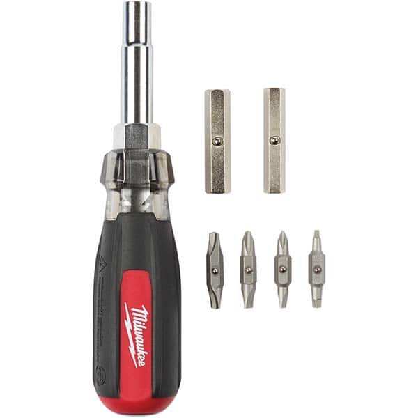 Milwaukee Tool - Bit Screwdrivers Type: Multi-Bit Screwdriver Tip Type: Phillips ; Square; Slotted - Caliber Tooling