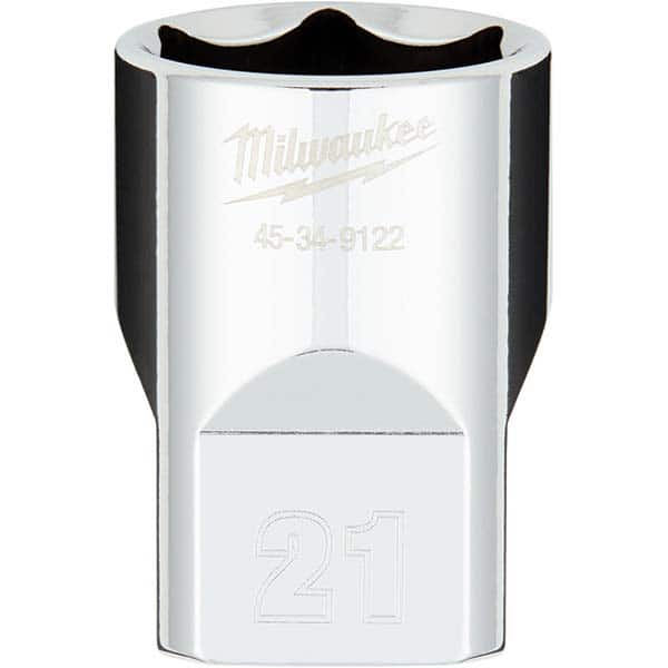 Milwaukee Tool - Hand Sockets Drive Size (Inch): 1/2 Size (mm): 21.0000 - Caliber Tooling