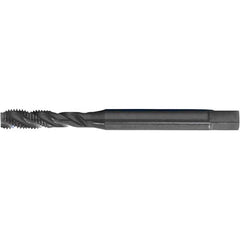 Spiral Flute Tap: 5/16-18, DIN & ANSI, 3 Flute, Modified Bottoming, 2B Class of Fit, HSS-E, Black Oxide Finish 1.378″ Thread Length, 3.5433″ OAL, Right Hand Flute, Right Hand Thread, Series PER-893SF