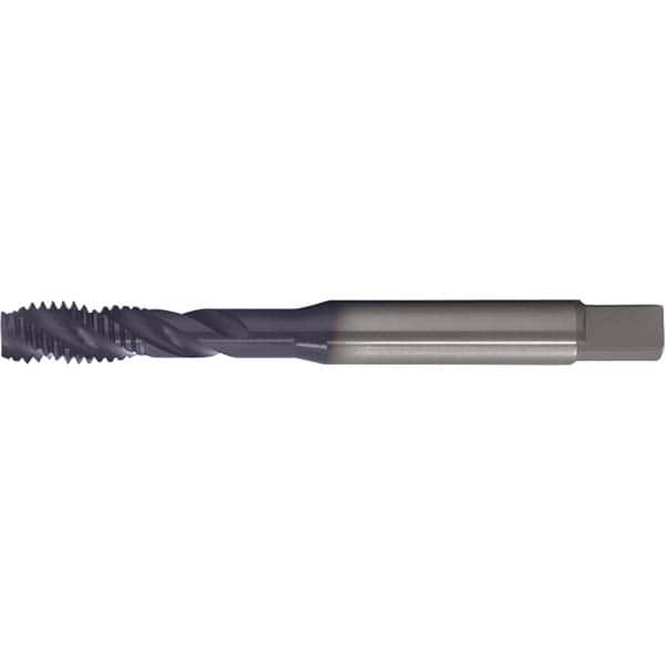 Spiral Flute Tap: 3/8-24, UNF, 3 Flute, Modified Bottoming, 2B Class of Fit, HSS-E, TiAlN Finish 1.732″ Thread Length, 3.937″ OAL, Right Hand Flute, Right Hand Thread, Series PRO-892SF