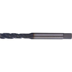 Spiral Flute Tap: #3-48, DIN, 3 Flute, Modified Bottoming, 2B Class of Fit, HSS-E, Hardlube Finish 0.591″ Thread Length, 1.9685″ OAL, Right Hand Flute, Right Hand Thread, Series PER-980SF