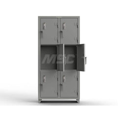 Locker: 36″ Wide, 18″ Deep, 75″ High Dusty Gray, 14-Gauge Steel