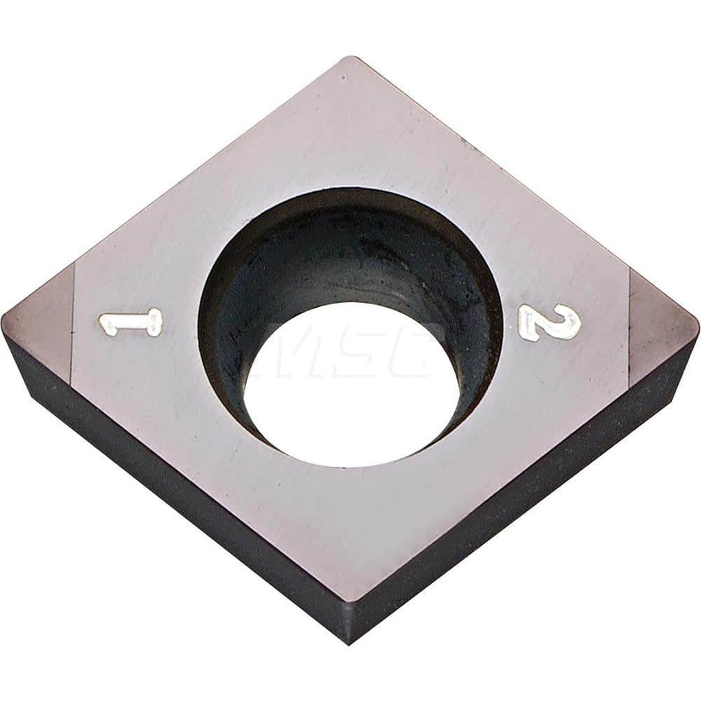 Kyocera CCMW 3251S00525MES KBN475 Grade CBN, 7 Degree, Diamond, Positive Rake Angle, Neutral Turning Insert for Continuous and Finishing in (K) Nodular Cast Iron