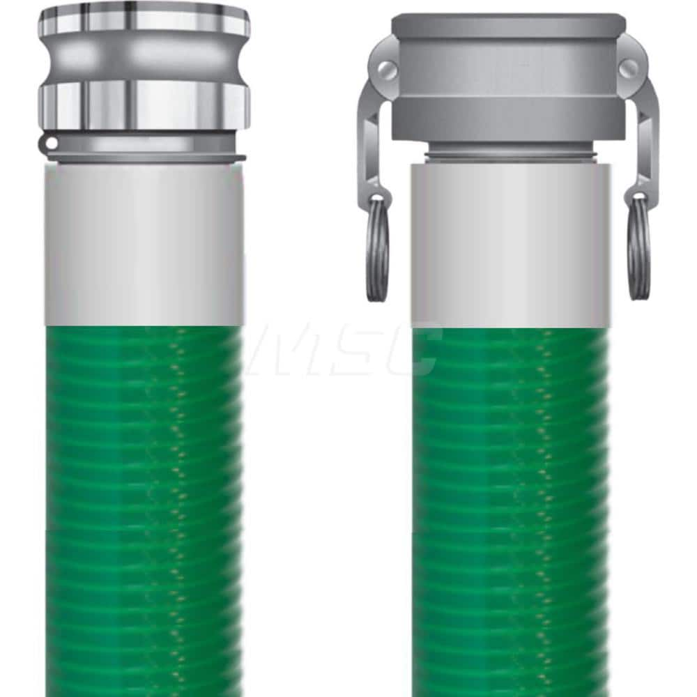 Liquid Suction & Discharge Hose; Inside Diameter (Inch): 3; Length (Feet): 25; Outside Diameter (Decimal Inch): 3.4600; Material: PVC; Working Pressure (psi): 55.000; Vacuum Rating: 29 In. Hg; Color: Green; Minimum Temperature (F): -23.000; Maximum Temper