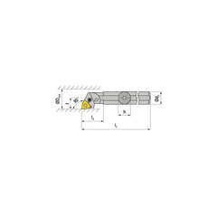 Indexable Boring Bar:  A40T PWLNR 08,  50.00 mm Min Bore,  40.00 mm Shank Dia,  95.00&deg N/A Steel 300.0000″ OAL,  Lever Clamp,