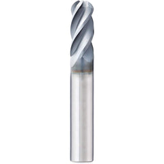 Supermill - Ball End Mills; Mill Diameter (Inch): 3/4 ; Mill Diameter (Decimal Inch): 0.7500 ; Number of Flutes: 4 ; Length of Cut (Inch): 2-1/4 ; Length of Cut (Decimal Inch): 2.2500 ; Material: Solid Carbide - Exact Industrial Supply