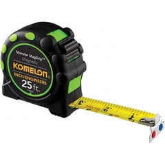 Komelon - 25' x 1" Yellow Blade Tape Measure - Caliber Tooling