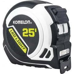 Komelon - 25' x 1" Hi-Vis Yellow/White Blade Tape Measure - Caliber Tooling