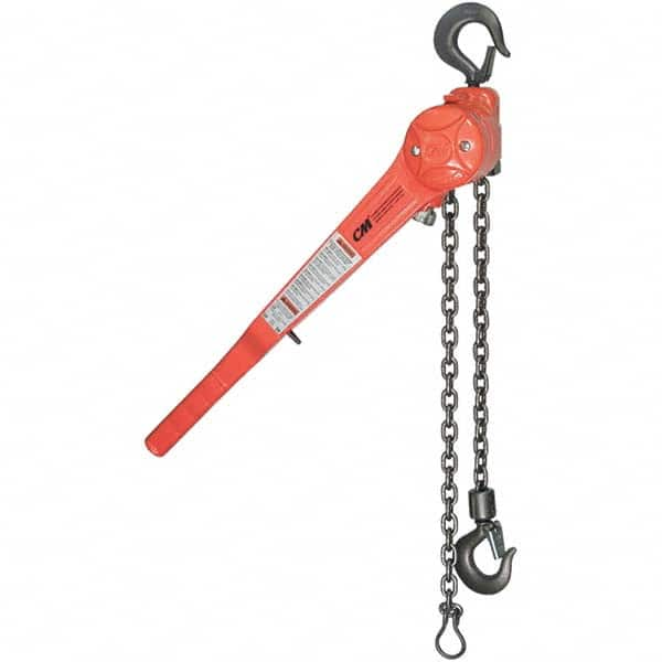 CM - 1,500 Lb Capacity, 15' Lift Height, Chain Manual Lever Hoist - Caliber Tooling