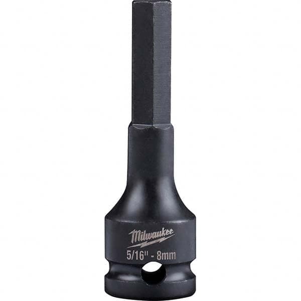 Milwaukee Tool - Impact Hex & Torx Bit Sockets Drive Size (Inch): 3/8 Hex Size (mm): 8.0 - Caliber Tooling