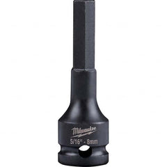 Milwaukee Tool - Impact Hex & Torx Bit Sockets Drive Size (Inch): 3/8 Hex Size (mm): 8.0 - Caliber Tooling