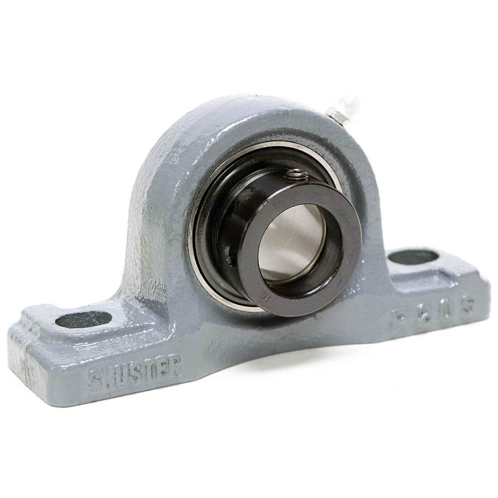 Shuster - NAPL207-20, 1-1/4" ID, 167mm OAL x 91mm OAH51.1mm Wide, Ball Bearing Pillow Block - Exact Industrial Supply