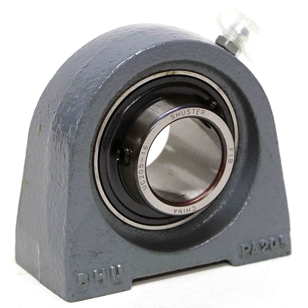 Shuster - UCPA206-20, 1-1/4" ID, 102mm OAL x 3-3/8" OAH x 1-1/2" Wide, Tap Base Pillow Block - Exact Industrial Supply