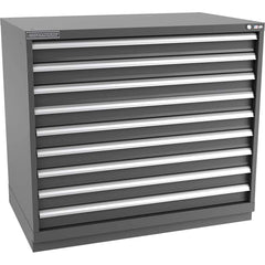 Champion Tool Storage - Modular Storage Cabinets; Type: Counter-Height Extra Width Drawer Cabinet ; Number of Drawers: 9.000 ; Height (Inch): 41-3/4 ; Width (Inch): 47 ; Depth (Inch): 28-1/2 ; Color: Dark Gray - Exact Industrial Supply