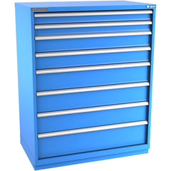 Champion Tool Storage - Modular Storage Cabinets; Type: Eye-Level Extra Width Drawer Cabinet ; Number of Drawers: 8.000 ; Height (Inch): 59-1/2 ; Width (Inch): 47 ; Depth (Inch): 28-1/2 ; Color: Bright Blue - Exact Industrial Supply