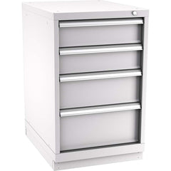 Champion Tool Storage - Modular Storage Cabinets; Type: Bench-Height Narrow Width Drawer Cabinet ; Number of Drawers: 4.000 ; Height (Inch): 35-7/8 ; Width (Inch): 22-3/16 ; Depth (Inch): 28-1/2 ; Color: Light Gray - Exact Industrial Supply