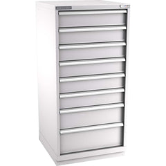 Champion Tool Storage - Modular Storage Cabinets; Type: Eye-Level Standard Width Drawer Cabinet ; Number of Drawers: 8.000 ; Height (Inch): 59-1/2 ; Width (Inch): 28-1/4 ; Depth (Inch): 28-1/2 ; Color: Light Gray - Exact Industrial Supply