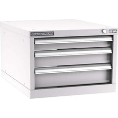 Champion Tool Storage - Modular Storage Cabinets; Type: Under-Desk Narrow Width Drawer Cabinet ; Number of Drawers: 3.000 ; Height (Inch): 15-3/4 ; Width (Inch): 22-3/16 ; Depth (Inch): 28-1/2 ; Color: Light Gray - Exact Industrial Supply