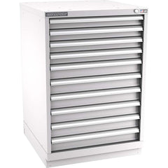 Champion Tool Storage - Modular Storage Cabinets; Type: Counter-Height Standard Width Drawer Cabinet ; Number of Drawers: 10.000 ; Height (Inch): 41-3/4 ; Width (Inch): 28-1/4 ; Depth (Inch): 28-1/2 ; Color: Light Gray - Exact Industrial Supply