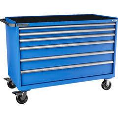 Champion Tool Storage - Mobile Work Centers; Type: Standard Depth Retainer Top Cabinet ; Load Capacity (Lb.): 440.000 ; Number of Drawers: 6 ; Width (Inch): 56-1/2 ; Depth (Inch): 28-1/2 ; Height (Inch): 43-1/4 - Exact Industrial Supply