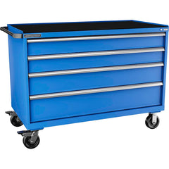 Champion Tool Storage - Mobile Work Centers; Type: Standard Depth Retainer Top Cabinet ; Load Capacity (Lb.): 440.000 ; Number of Drawers: 4 ; Width (Inch): 56-1/2 ; Depth (Inch): 28-1/2 ; Height (Inch): 43-1/4 - Exact Industrial Supply